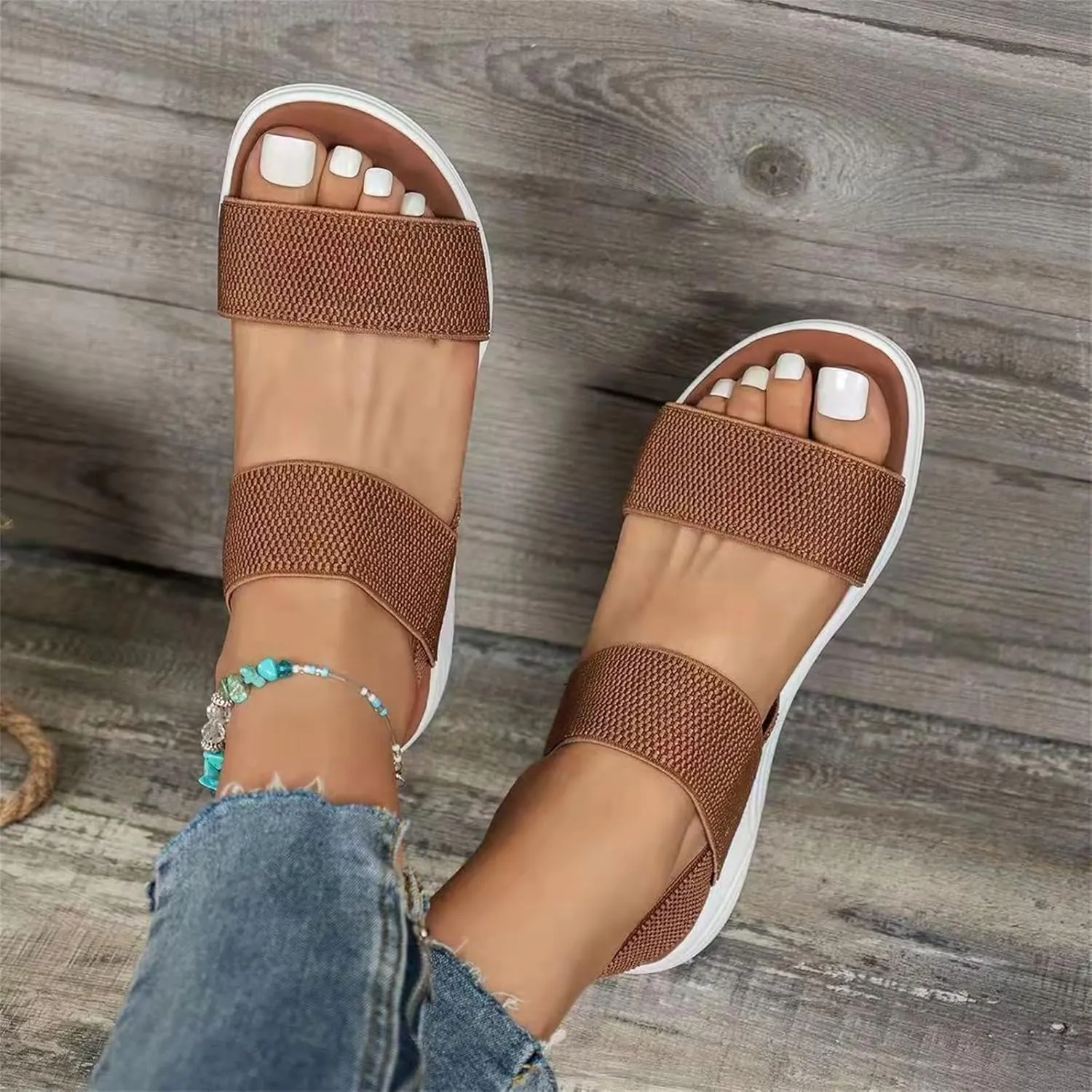 Arch Support Sandals Women's Dressy Fashion Orthotic Flip Flops Ladies Slip On Lightweight Comfortable Orthopedic Slippers