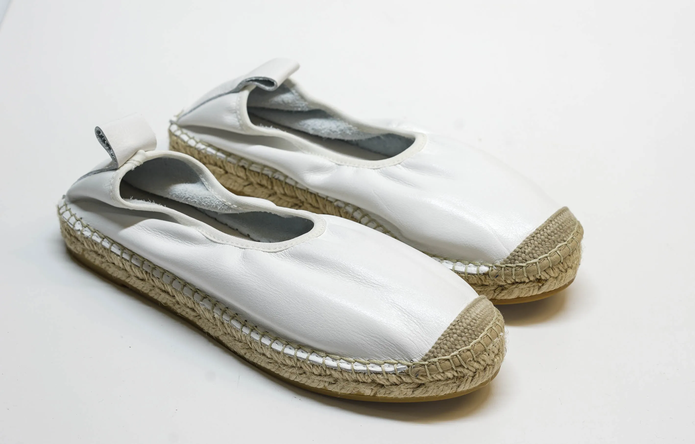 Fabio Rusconi Women’s White Leather Espadrille 22000