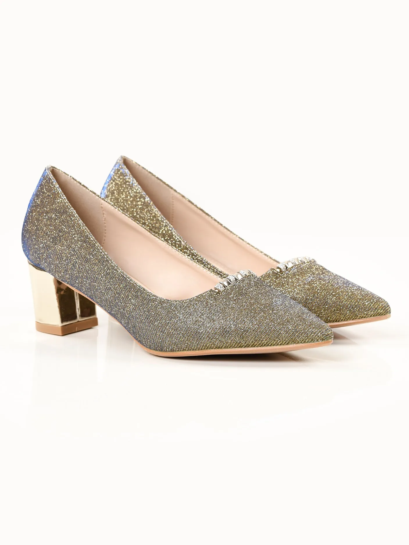 Glittery Heels - Gold
