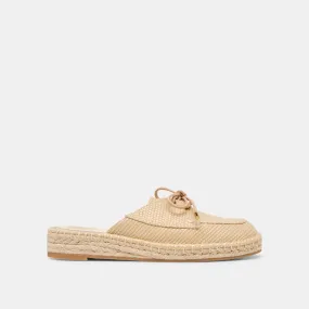 HATIE FLATS NATURAL RAFFIA