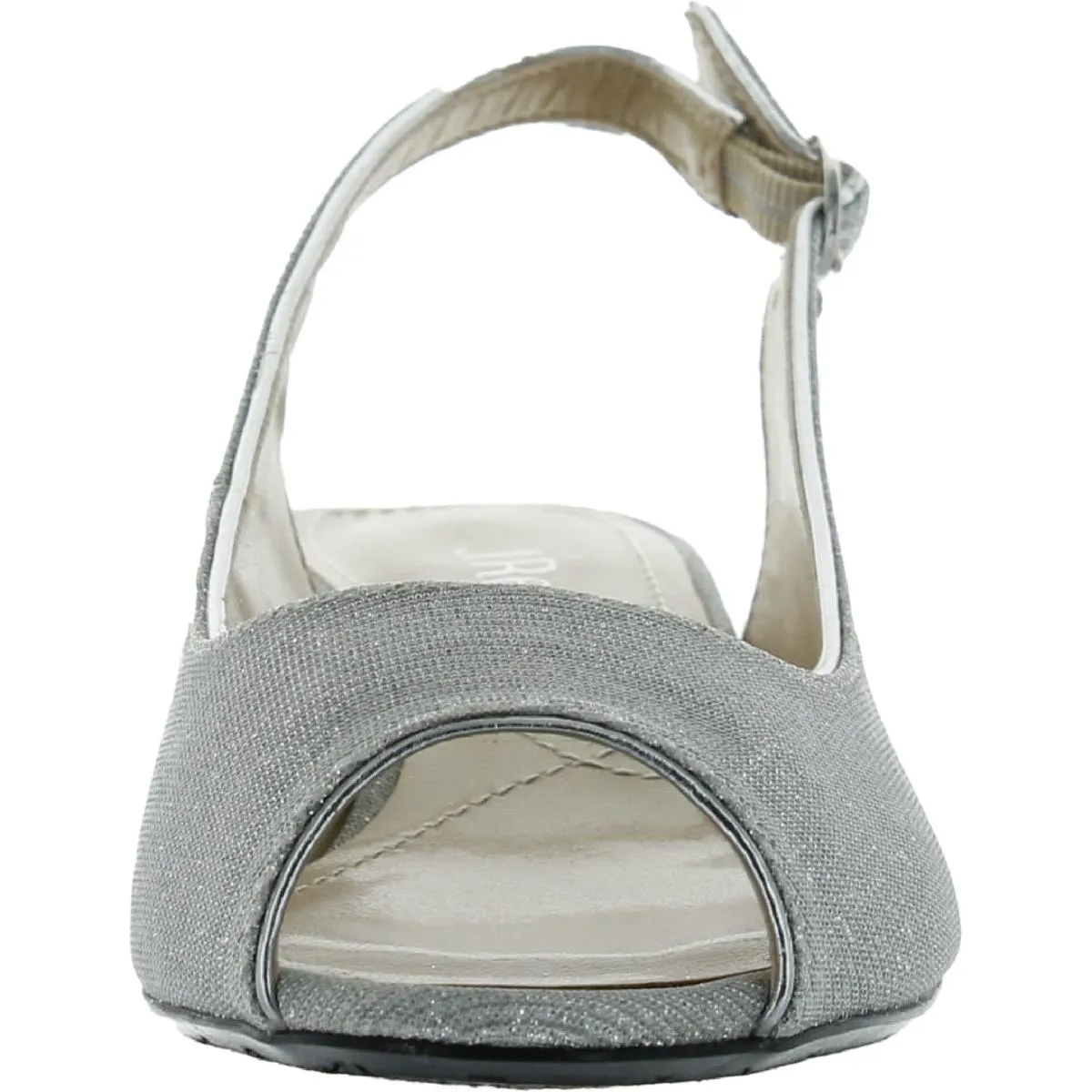 J.Renee Womens Jenvey Metallic Slingback Kitten Heels