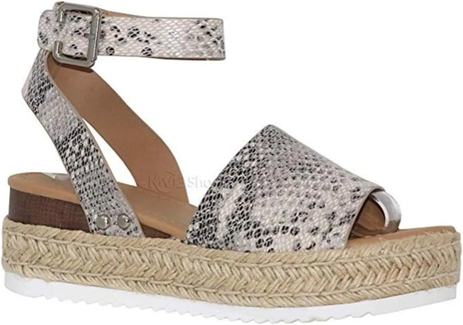 Ladmiple Sandals for Women Dressy Summer,Women's 2023 Espadrilles Wedge Platform Sandals Ankle Buckle Open Toe Sandals