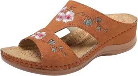 Lausiuoe Dress Sandals For Women Orthotic Dressy Fashion Flip Flops Ladies Slip On Lightweight Athletic Orthopedic Slides