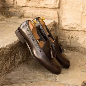 Loafer-Painted Calf, Box Calf, Dark Brown