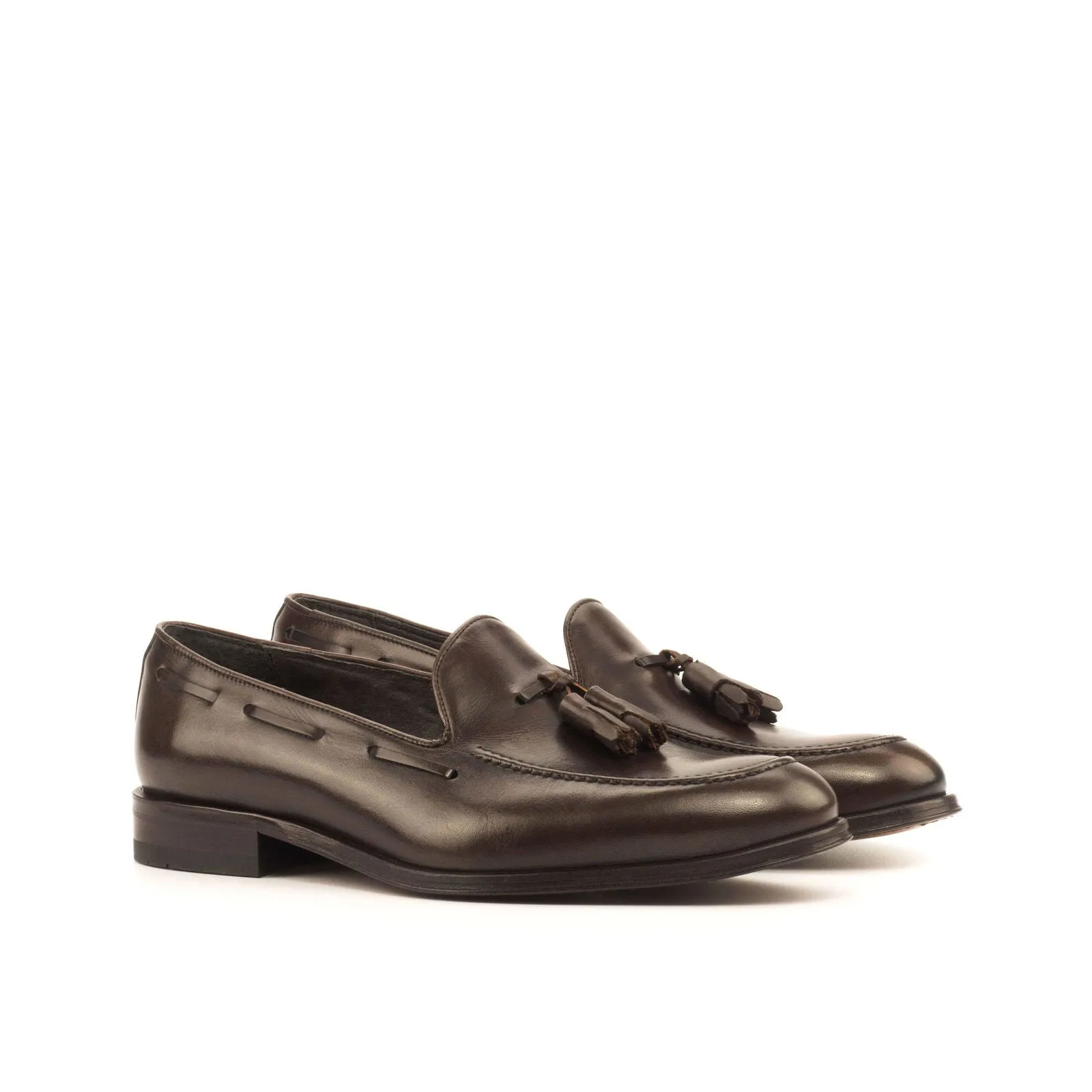 Loafer-Painted Calf, Box Calf, Dark Brown