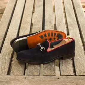 Loafer-Painted Calf, Suede, Red, Blue