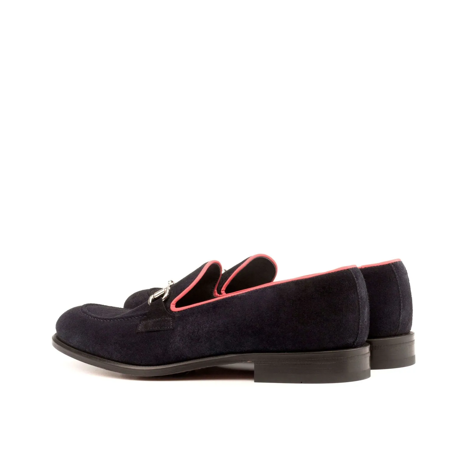 Loafer-Painted Calf, Suede, Red, Blue