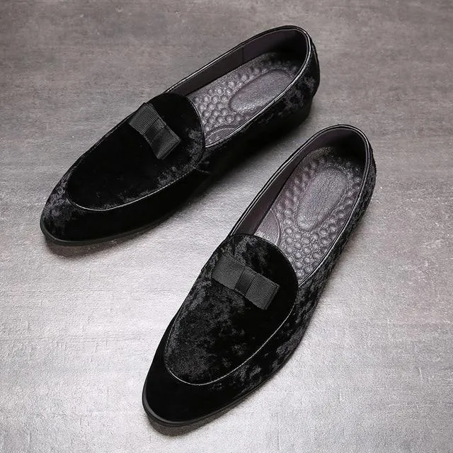 Luxury Suede Leather Formal Men's Loafers Dress Shoes