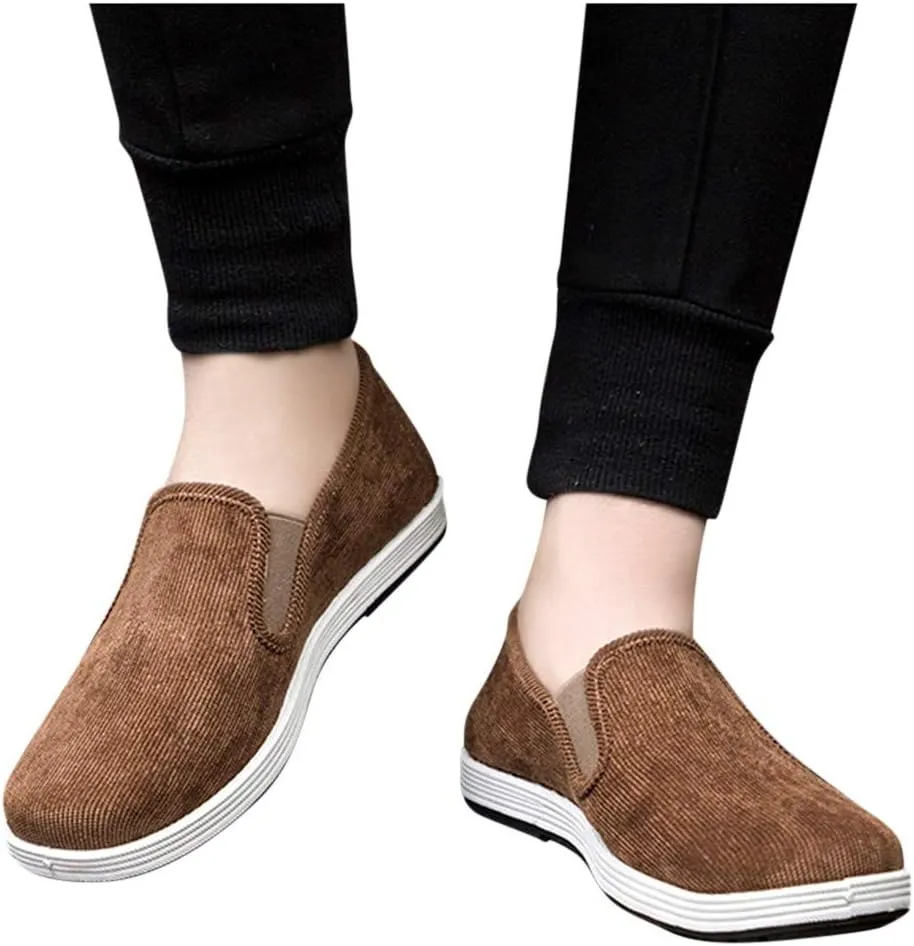 Men Slip On Sneaker Comfortable Lightweight Breathable Casual Sneaker Wide Width Orthopedic Shoes with Arch Support