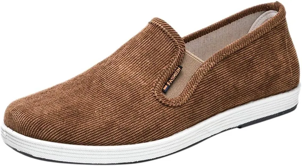 Men Slip On Sneaker Comfortable Lightweight Breathable Casual Sneaker Wide Width Orthopedic Shoes with Arch Support
