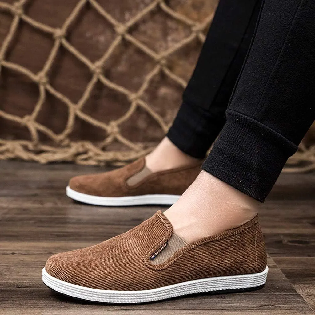 Men Slip On Sneaker Comfortable Lightweight Breathable Casual Sneaker Wide Width Orthopedic Shoes with Arch Support