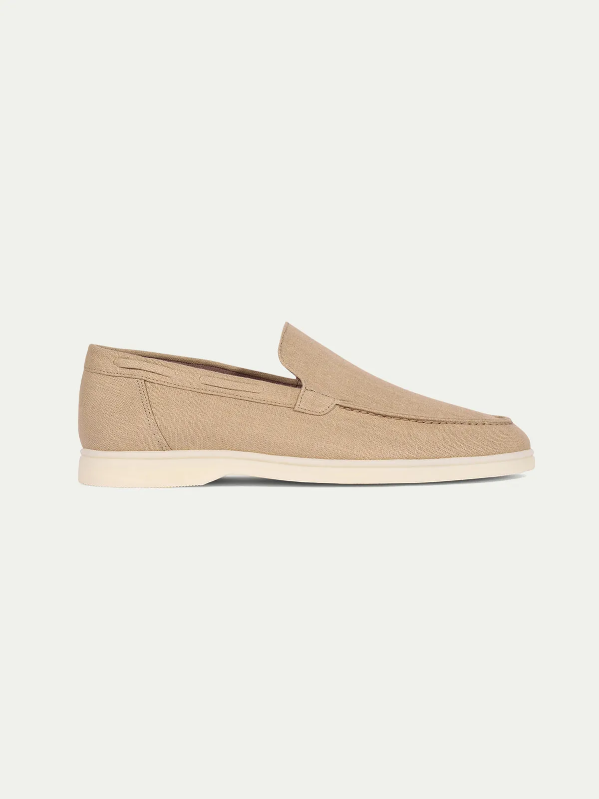 "Beige" - Linen Yacht Loafers