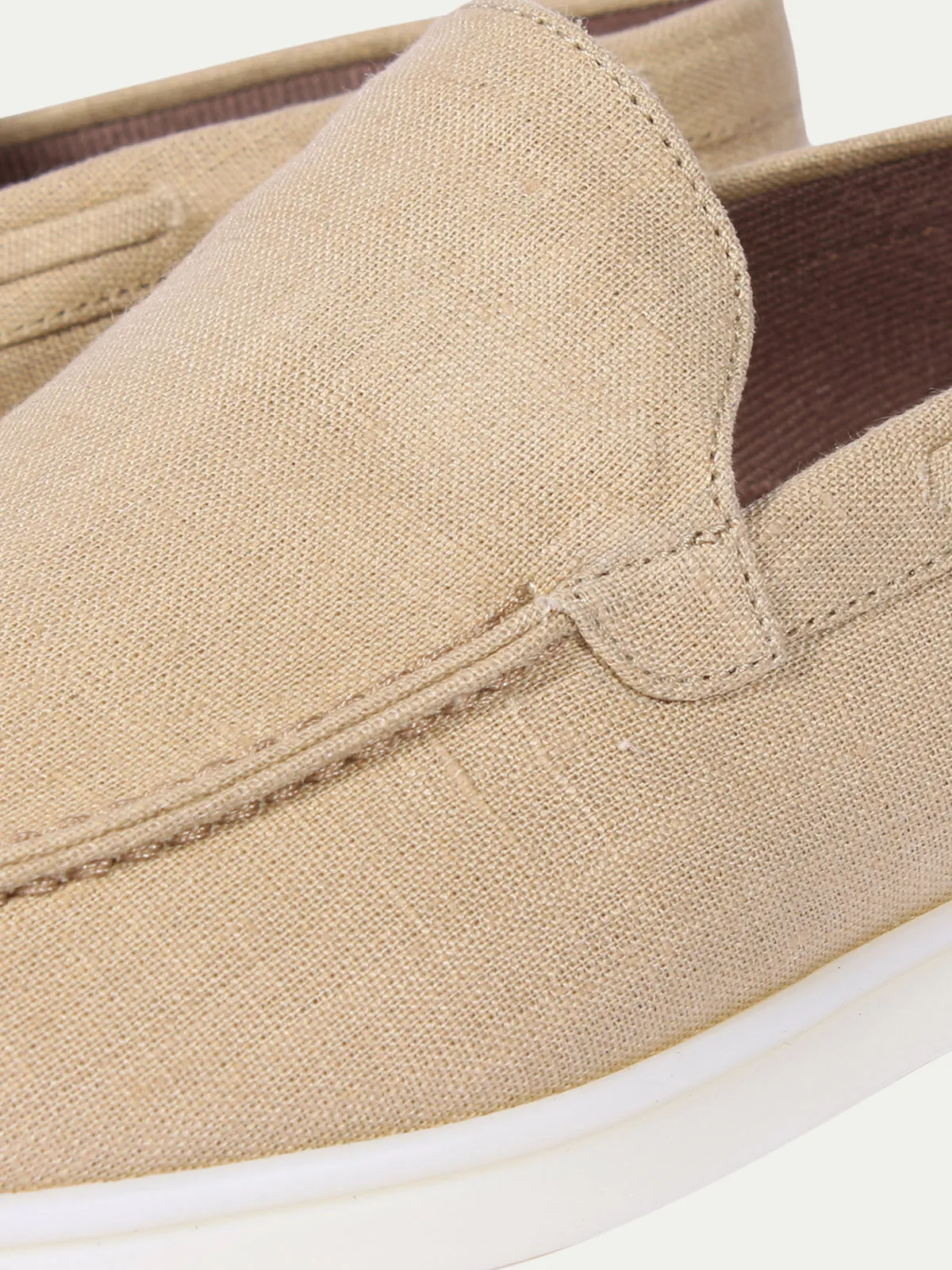 "Beige" - Linen Yacht Loafers