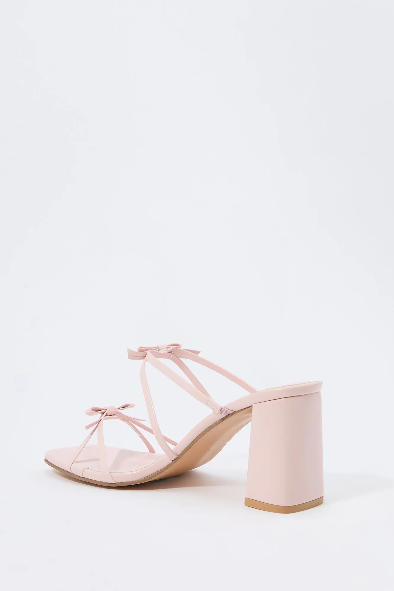 Strappy Bow Block Heels