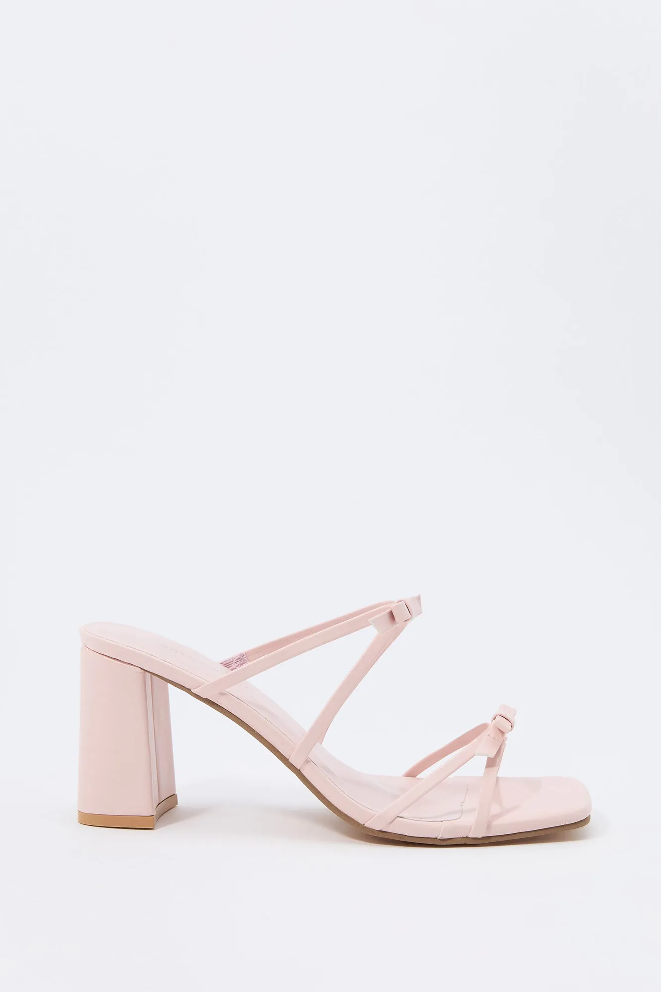 Strappy Bow Block Heels