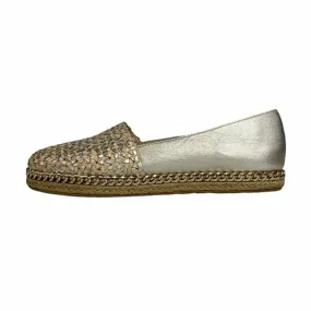 STUART WEITZMAN DAYTON Metallic Gold Flat Size 7