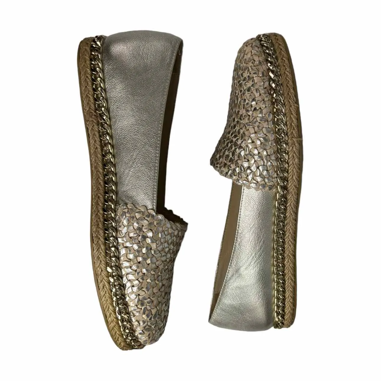 STUART WEITZMAN DAYTON Metallic Gold Flat Size 7