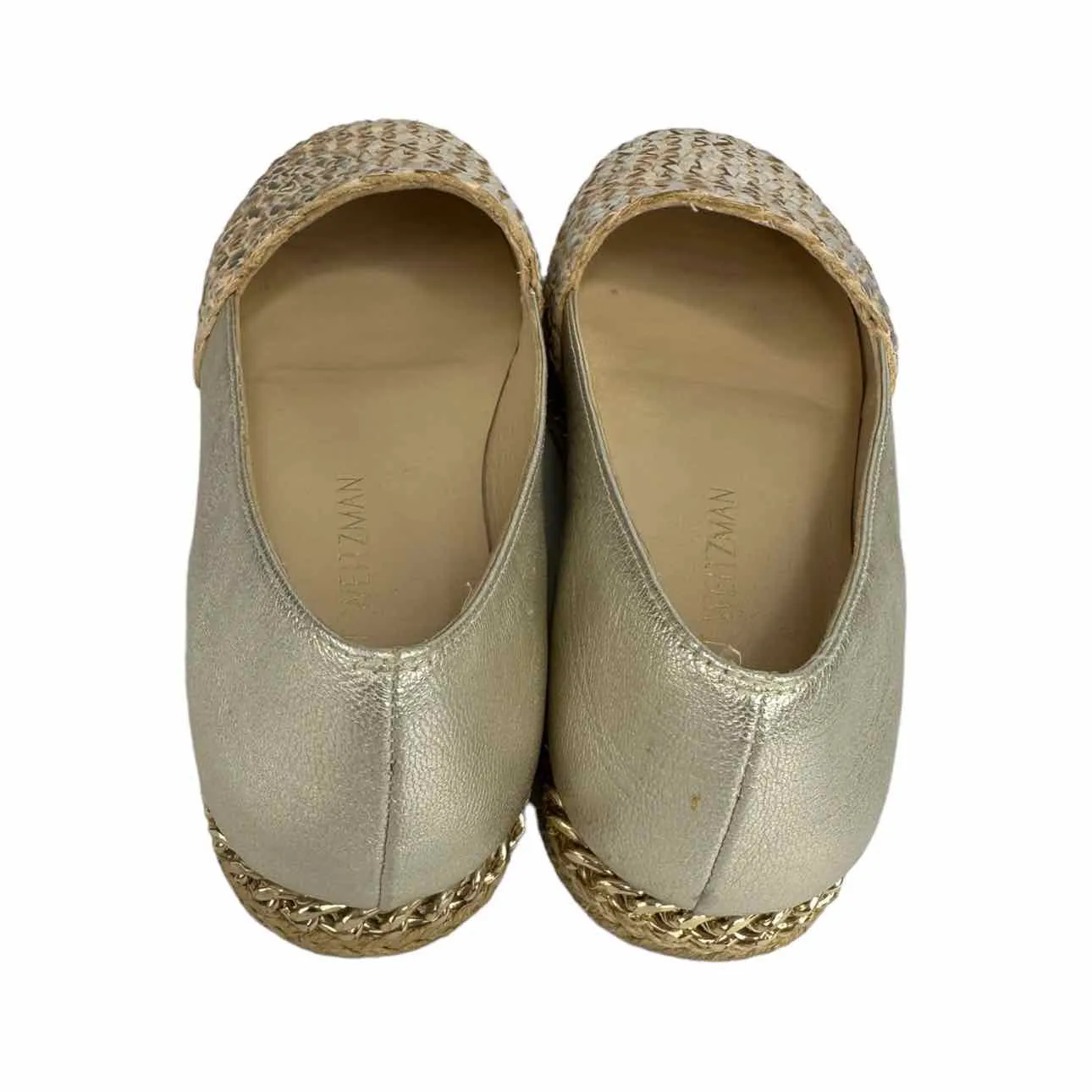 STUART WEITZMAN DAYTON Metallic Gold Flat Size 7
