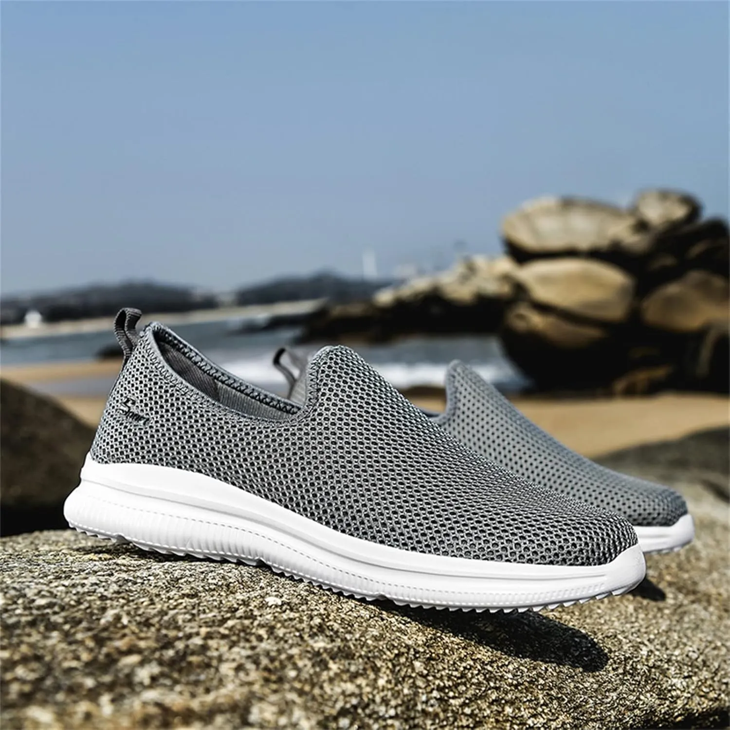 Women's Fashion Sneaker Mesh Slip On Black Non Slip Shoes for Women Comfortable Casual Dress Shoes for Women Womens Red Loafers Slip On Shoes for Men Sneakers