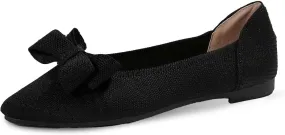Women's Loafers Comfortable Slip-on Bowknot Walking Dressy Shoes with Arch Support Casual Shoe for Kids